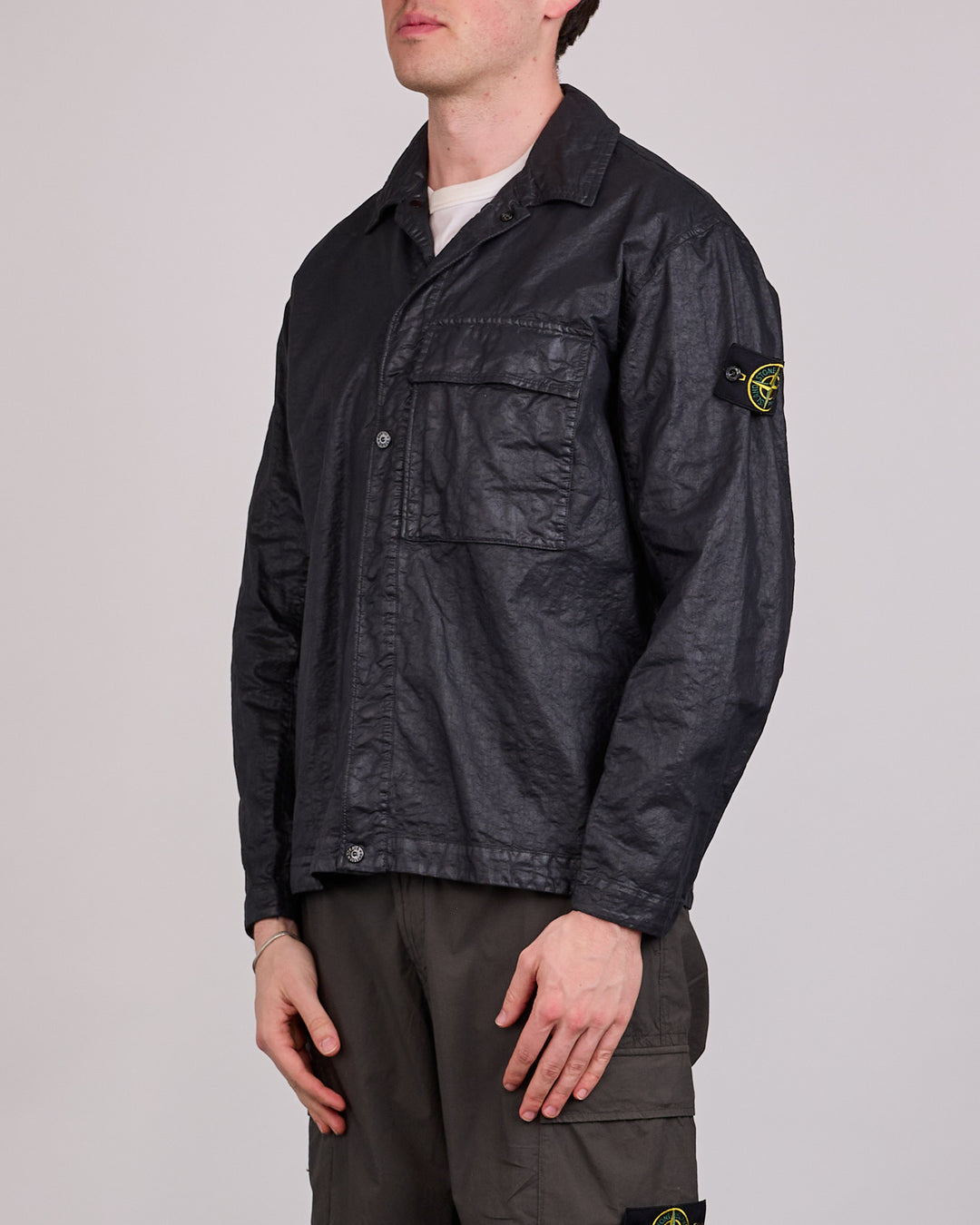 Stone Island Nylon Panama-TC Overshirt Black