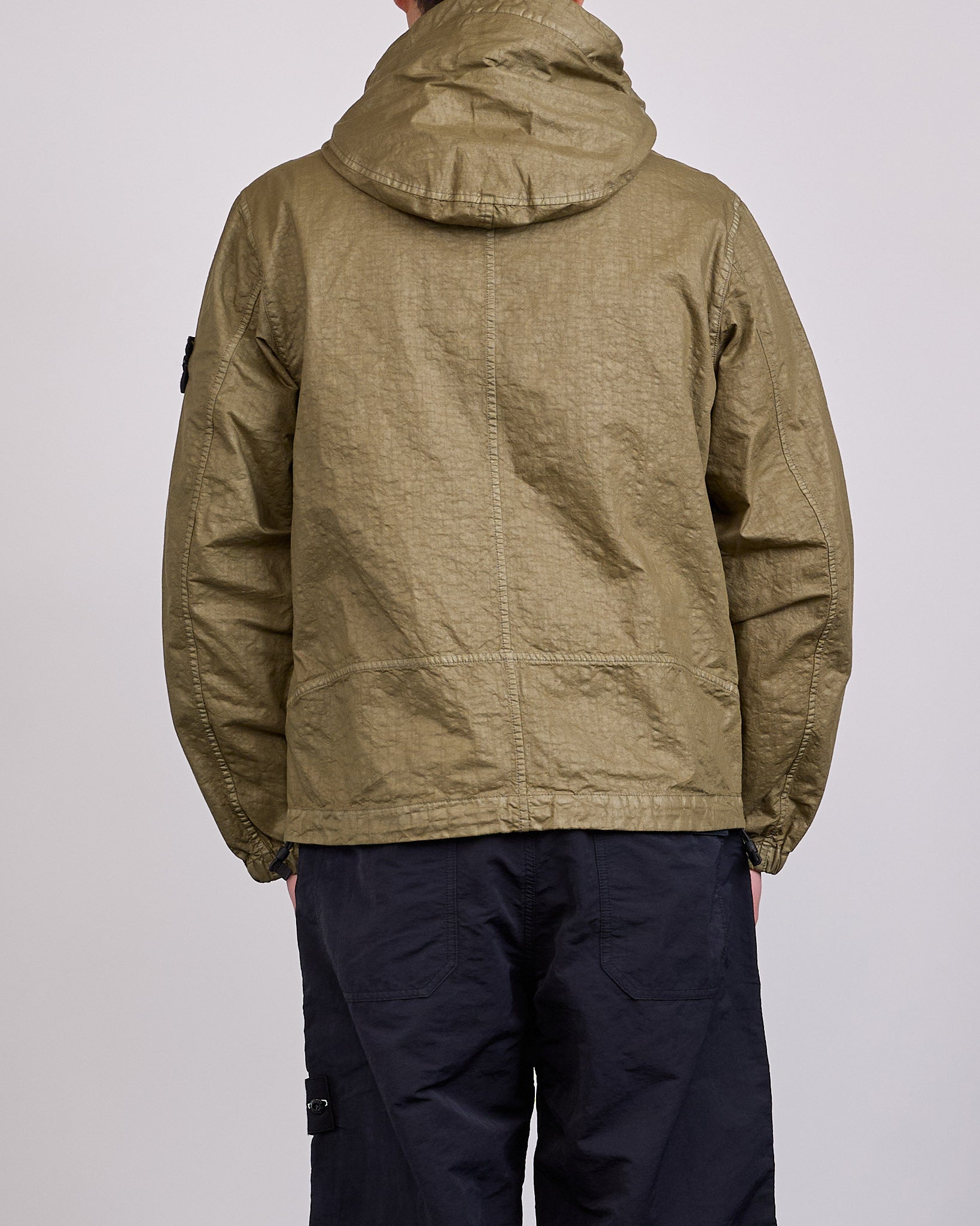 Stone Island Nylon Panama-TC Zip Hooded Jacket Military – LESS 17