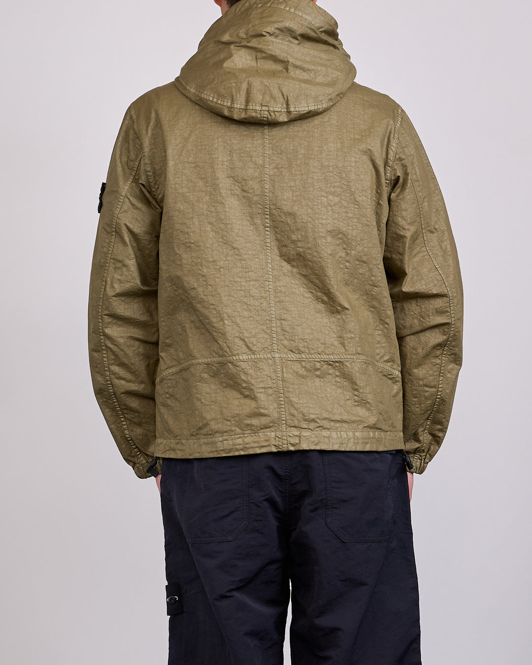 Stone Island Nylon Panama-TC Zip Hooded Jacket Military