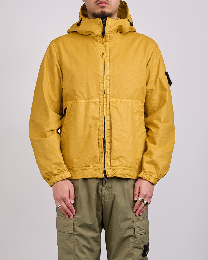 Stone Island Nylon Panama-TC Zip Hooded Jacket Mustard