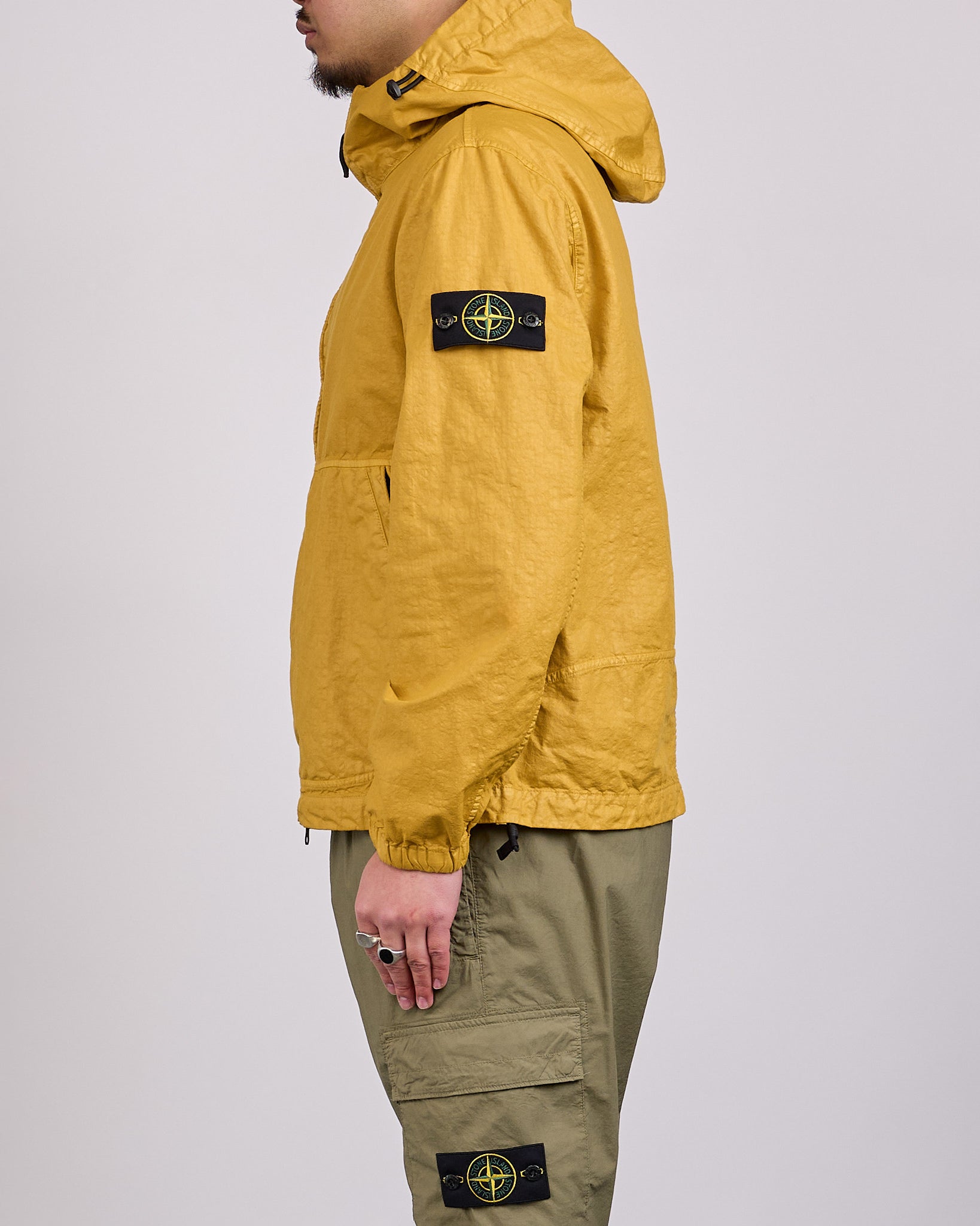 Stone Island Nylon Panama-TC Zip Hooded Jacket Mustard – LESS 17