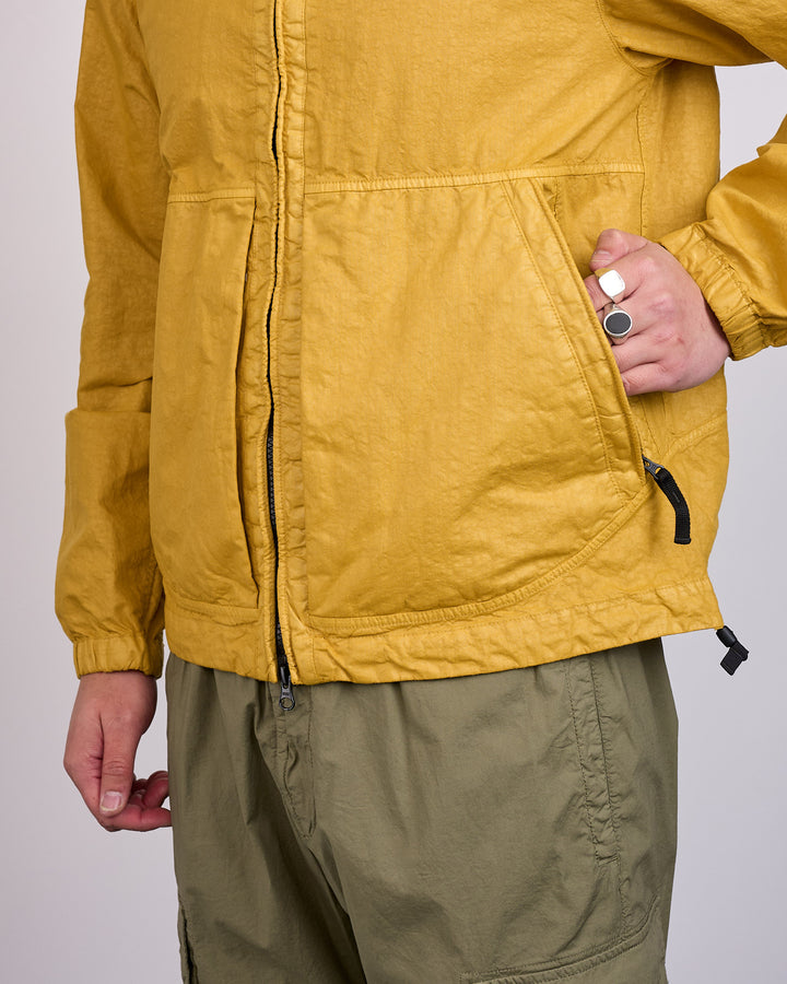 Stone Island Nylon Panama-TC Zip Hooded Jacket Mustard