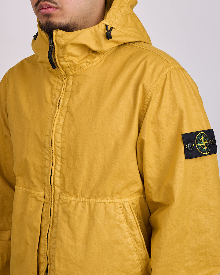 Stone Island Nylon Panama-TC Zip Hooded Jacket Mustard