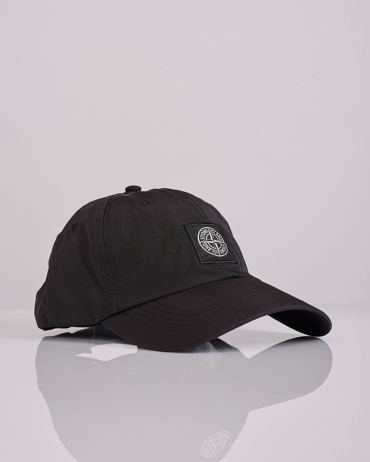 Stone Island Nylon Recycled Oxford Cap Black