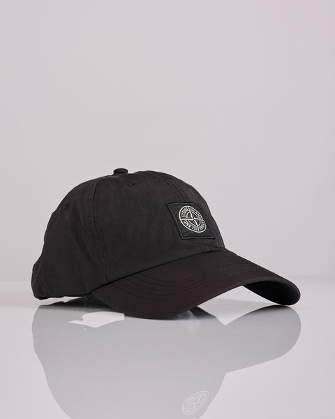 帽子 STONE Nylon l Cap Stone Island Nylon Recycled Oxford Cap Black – LESS 17