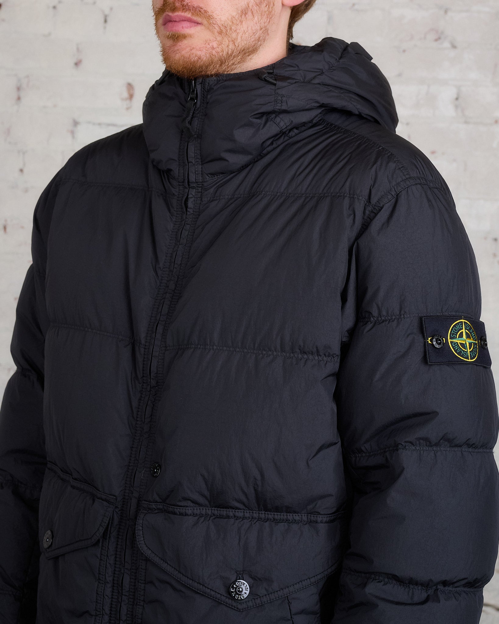 Stone Island Nylon Rep Down Jacket Black – LESS 17