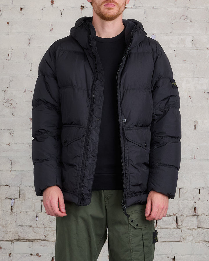 Stone Island Nylon Rep Down Jacket Black