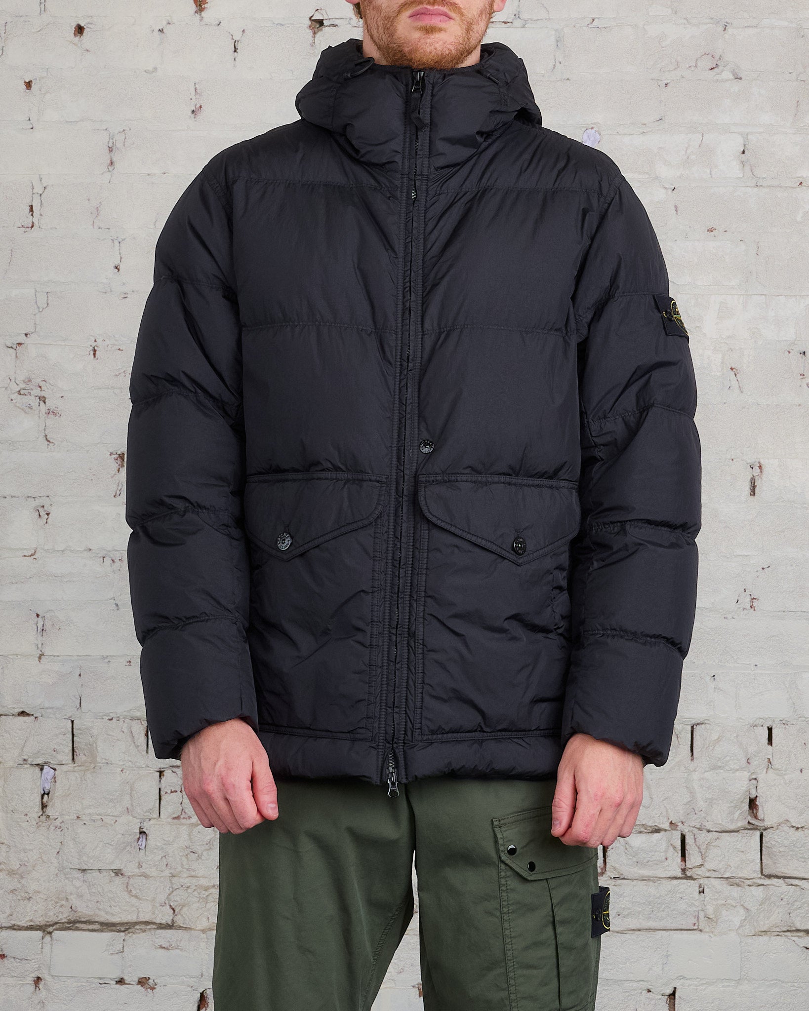 Stone Island Nylon Rep Down Jacket Black – LESS 17