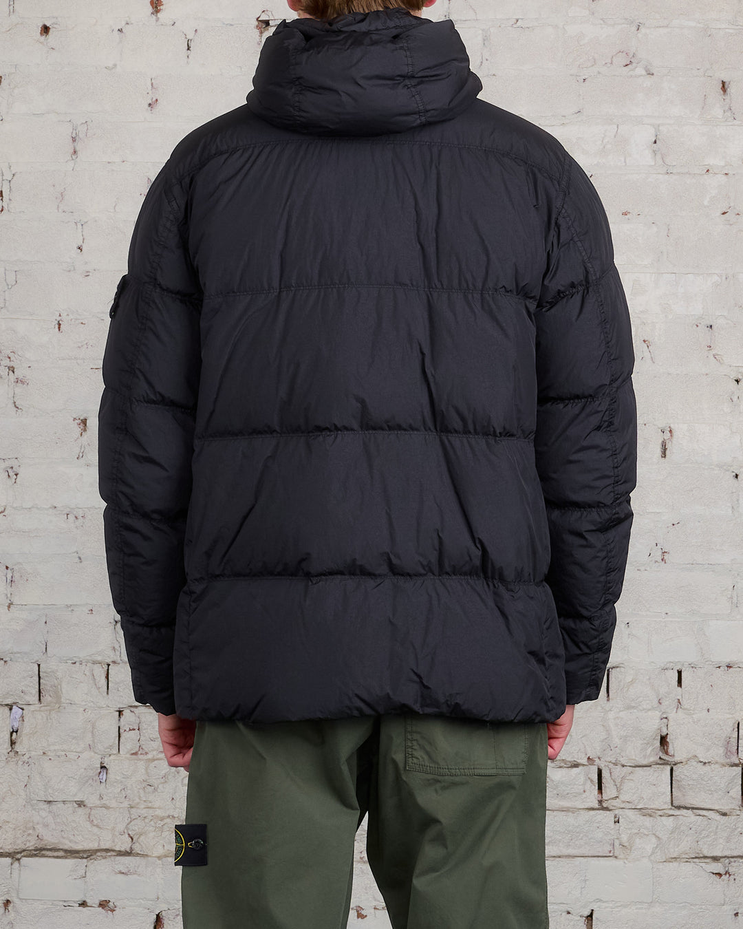 Stone Island Nylon Rep Down Jacket Black