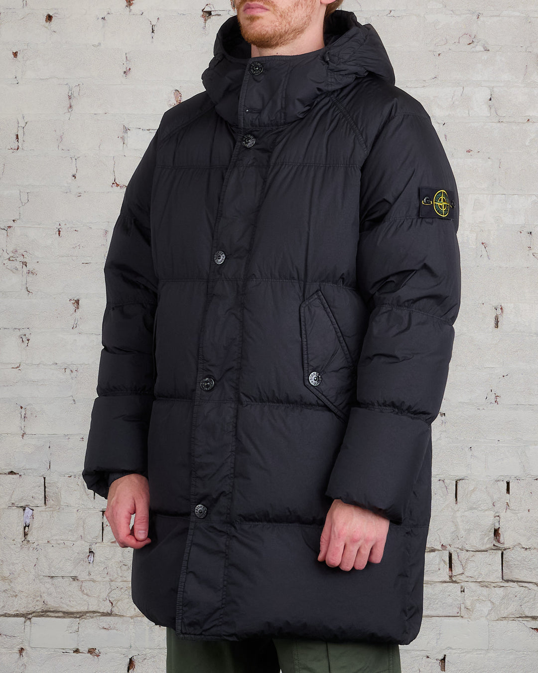 Stone Island Nylon Rep Down Parka Black