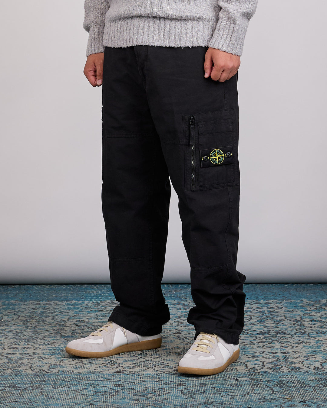 Stone Island Organic Cotton Ripstop Cargo Pant Black