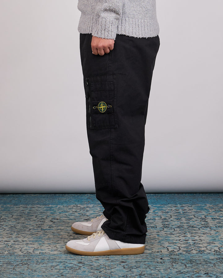 Stone Island Organic Cotton Ripstop Cargo Pant Black