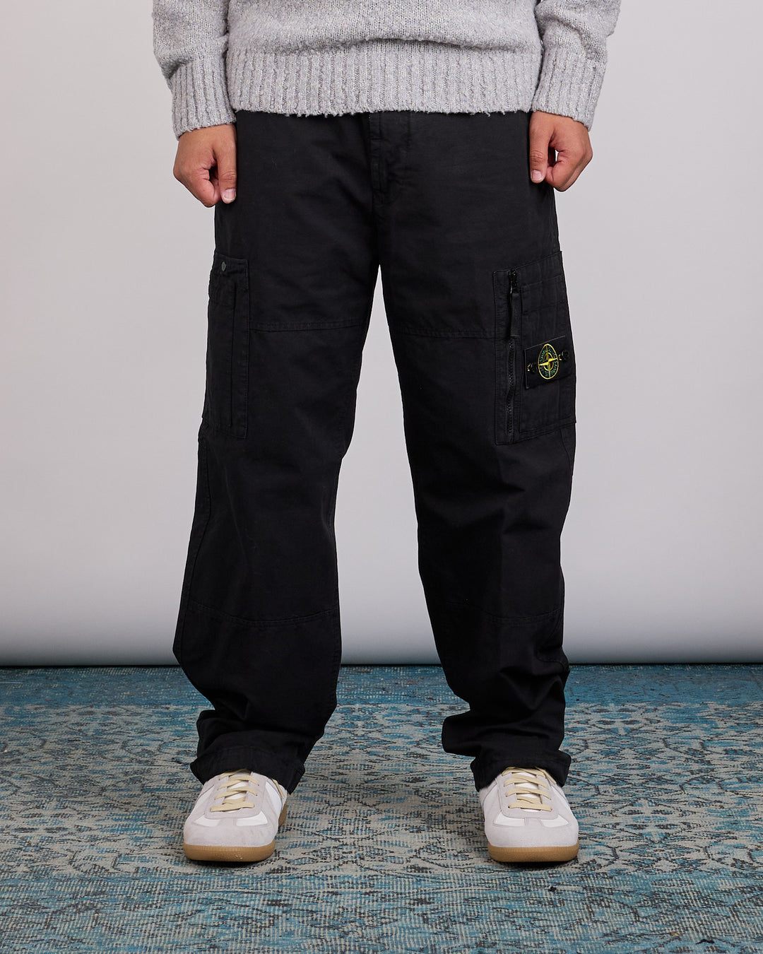 Stone Island Organic Cotton Ripstop Cargo Pant Black