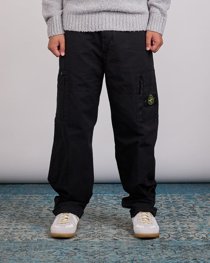 Stone Island Organic Cotton Ripstop Cargo Pant Black
