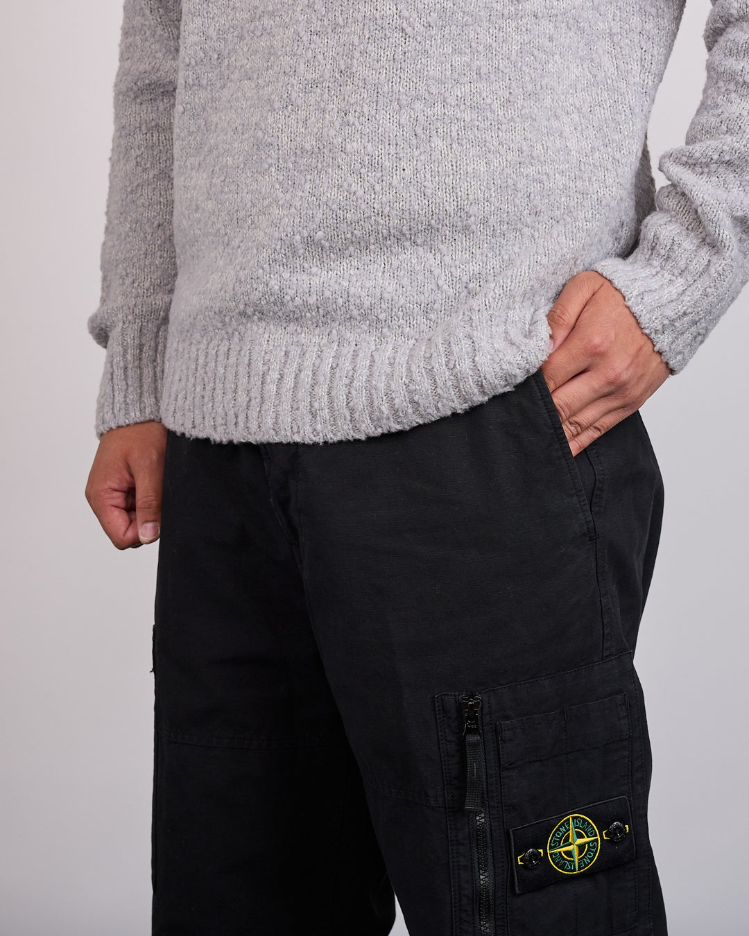 Stone Island Organic Cotton Ripstop Cargo Pant Black