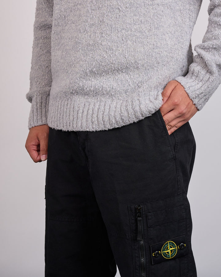 Stone Island Organic Cotton Ripstop Cargo Pant Black