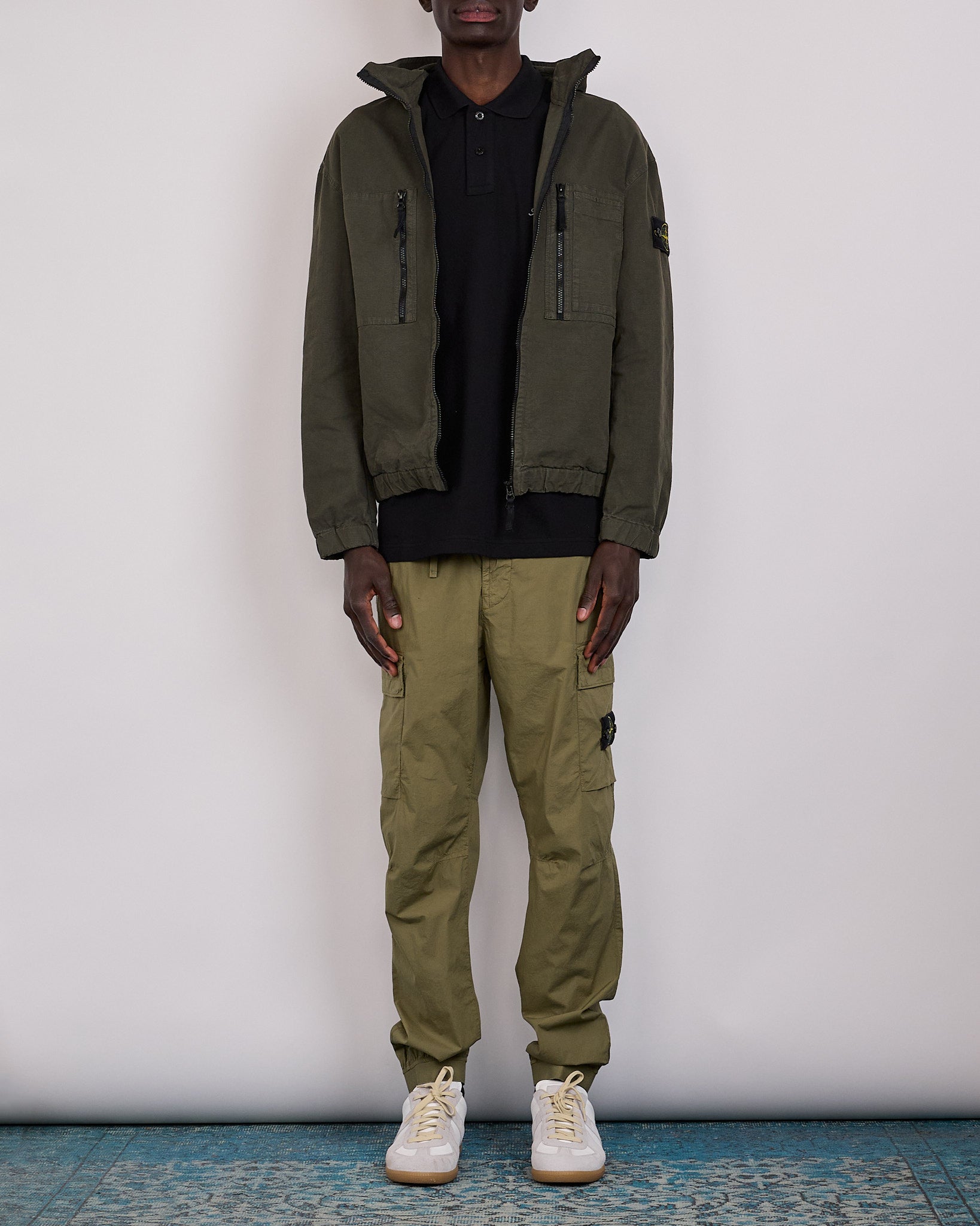 STONE  zipジャケット Stone Island Organic Cotton Ripstop Zip Jacket Coal – LESS 17