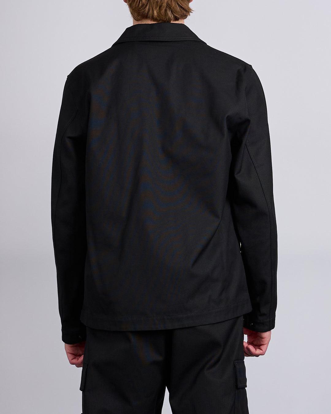 Stone Island Panama Cotton Cargo Overshirt Black