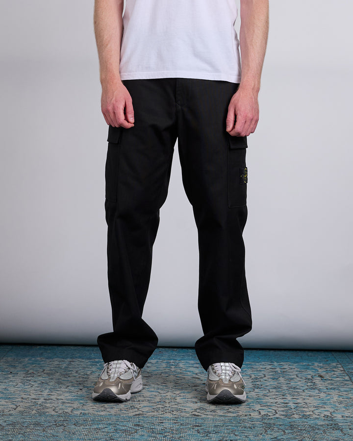 Stone Island Panama Cotton Cargo Pant Black