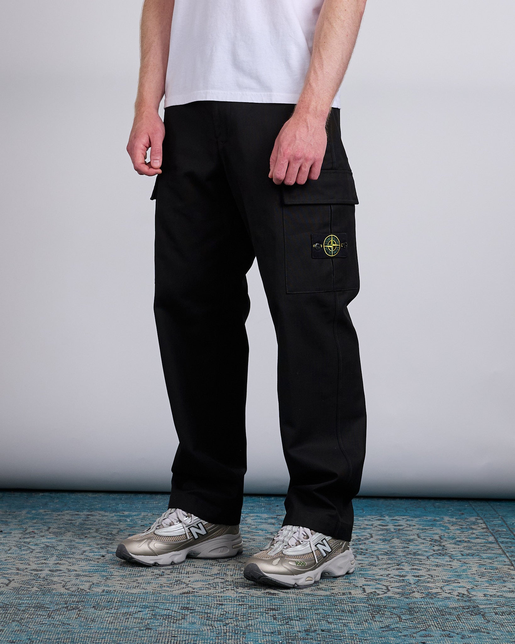 Stone Island Panama Cotton Cargo Pant Black – LESS 17