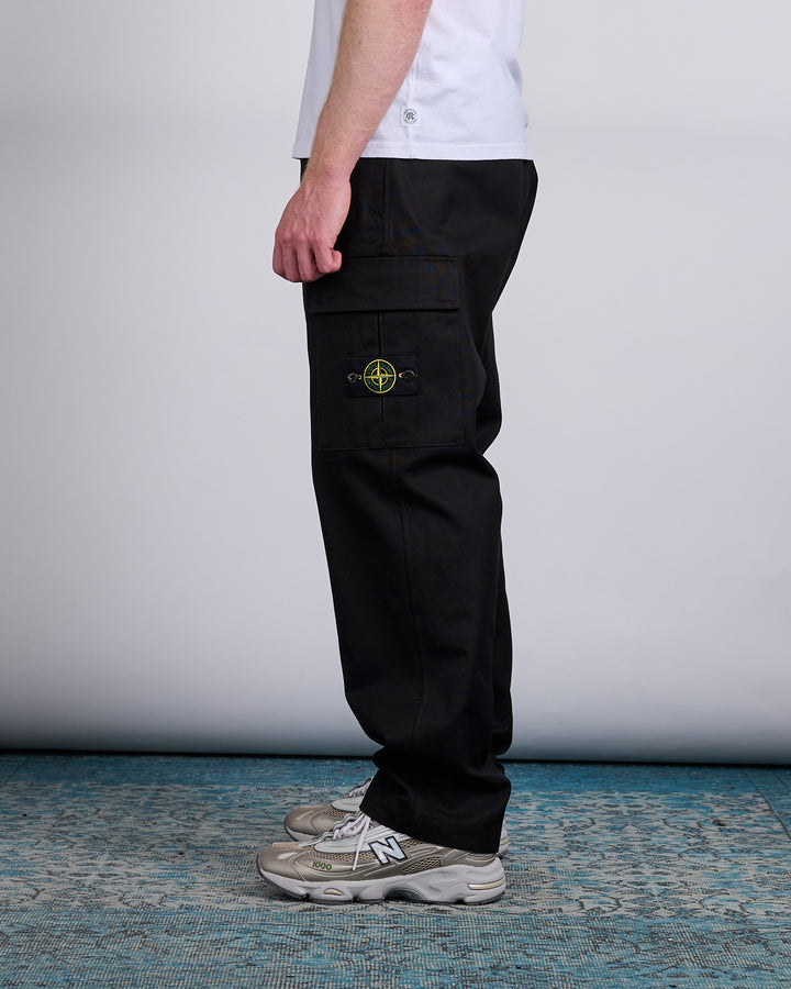 Stone Island Panama Cotton Cargo Pant Black