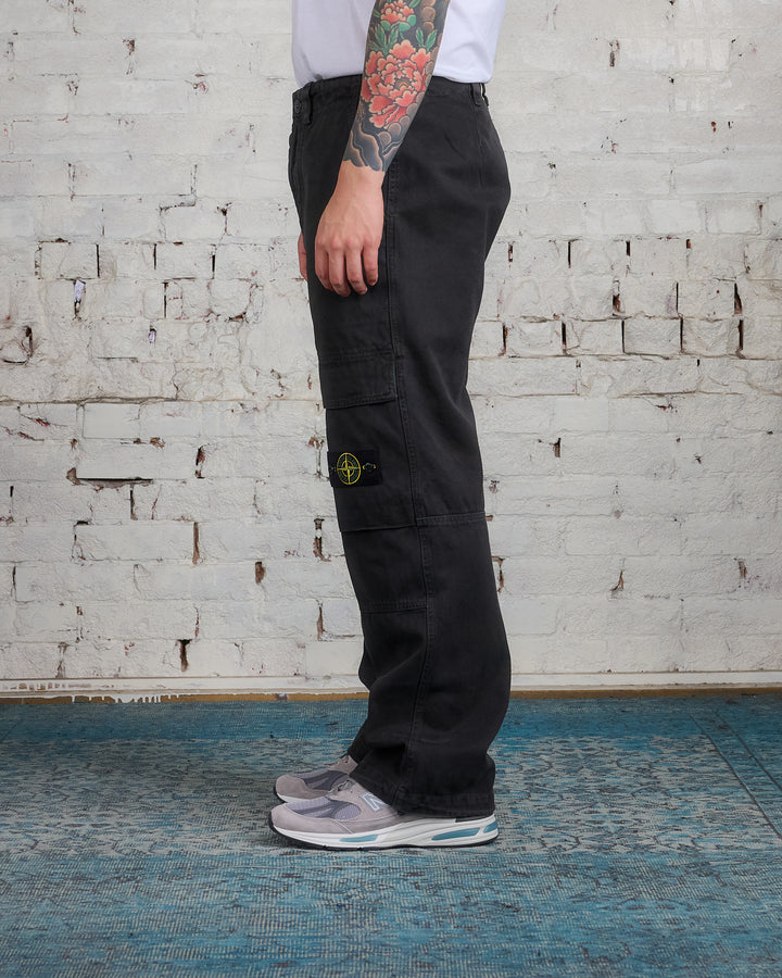 Stone Island Panama Relaxed Cargo Pant Lead Grey