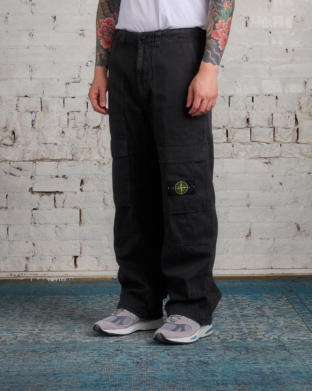 Stone Island Panama Relaxed Cargo Pant Lead Grey