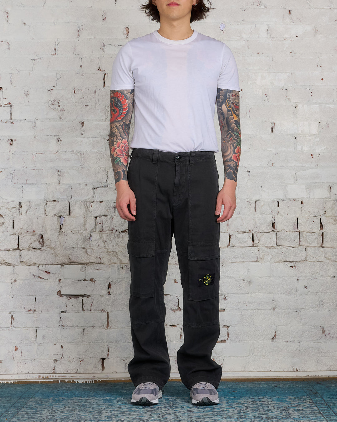 Stone Island Panama Relaxed Cargo Pant Lead Grey