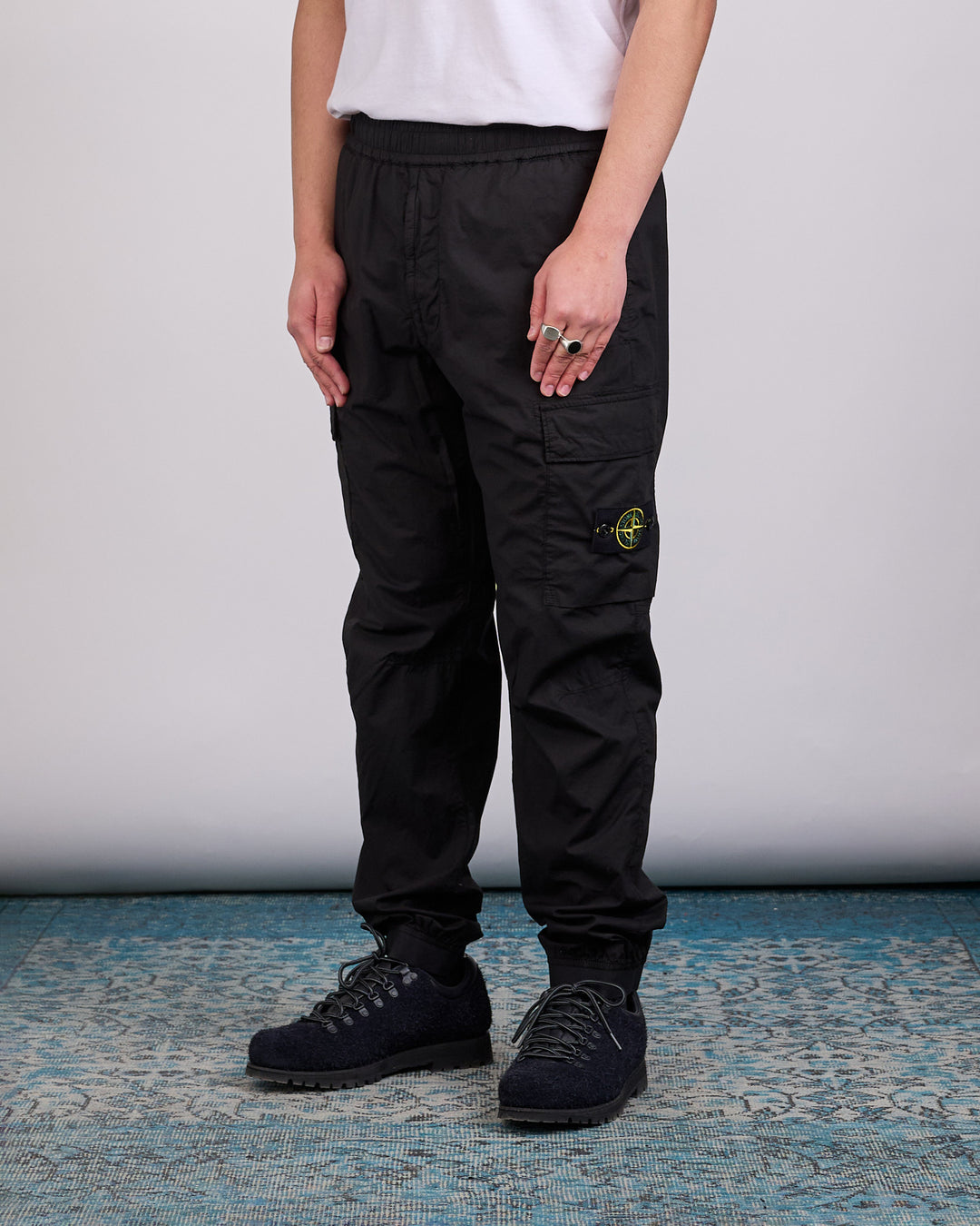 Stone Island Parachute Tela Stretch Cargo Pant Black