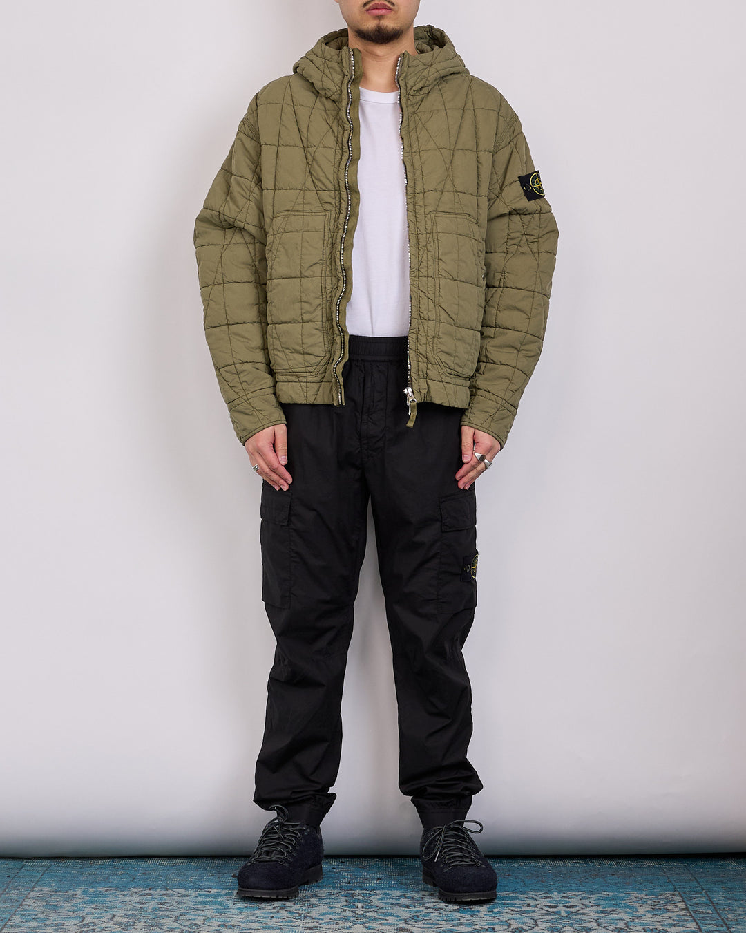 Stone Island Primaloft Quilted Short Parka Military