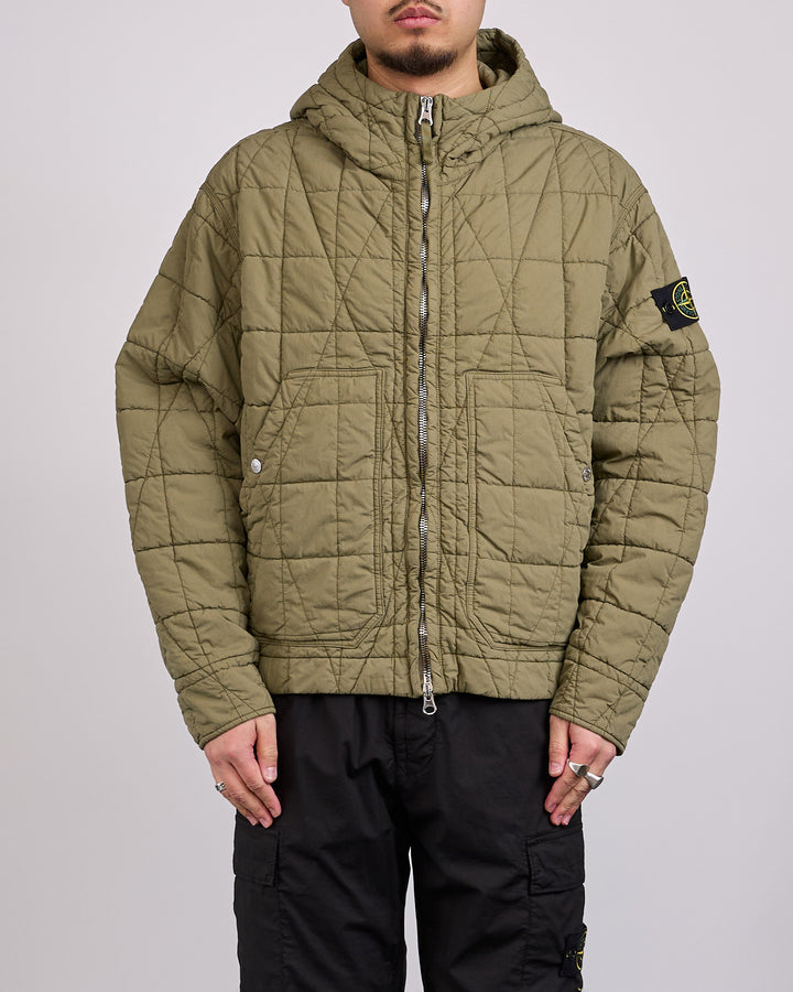 Stone Island Primaloft Quilted Short Parka Military