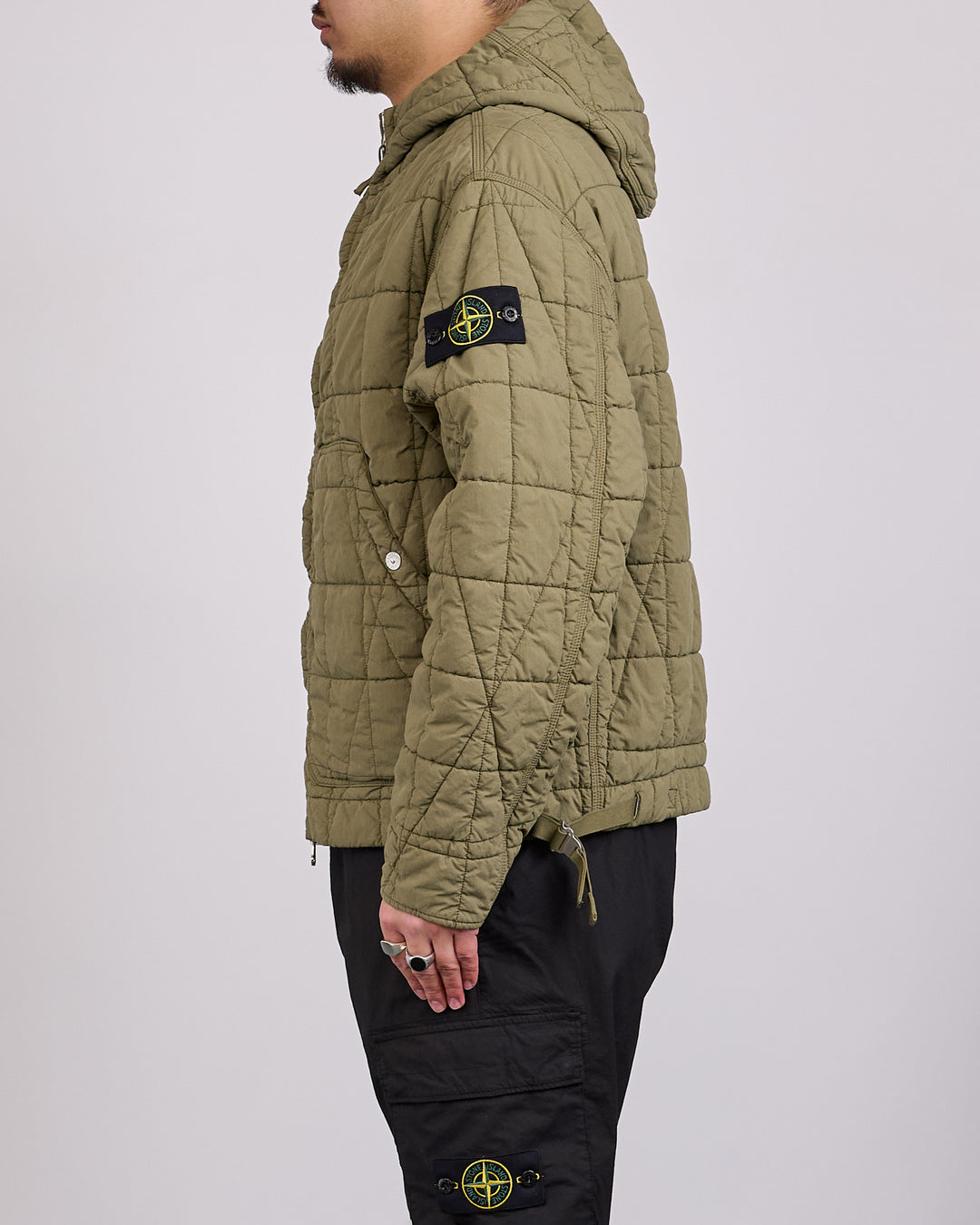 Stone Island Primaloft Quilted Short Parka Military