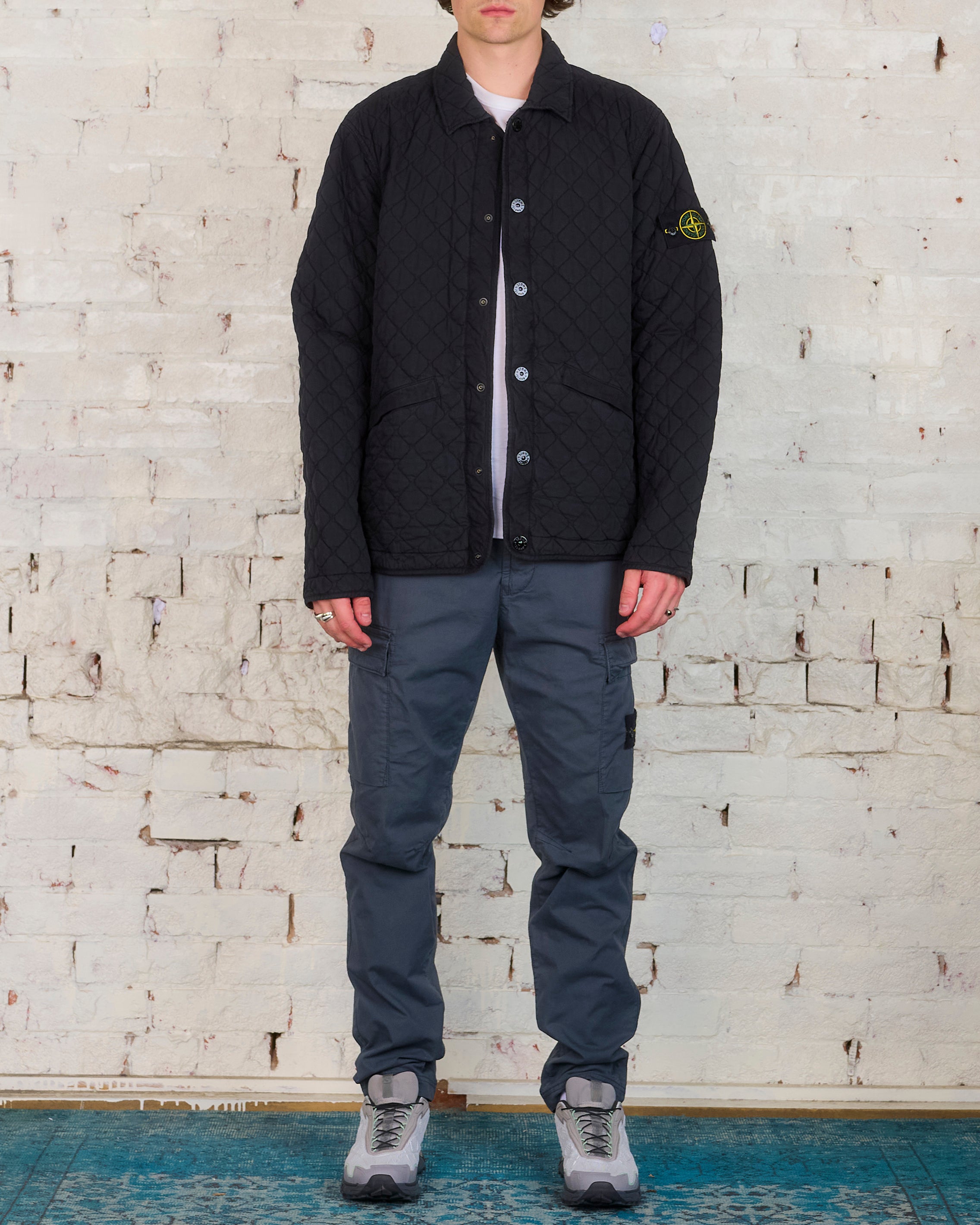 Stone island quilted overshirt sale