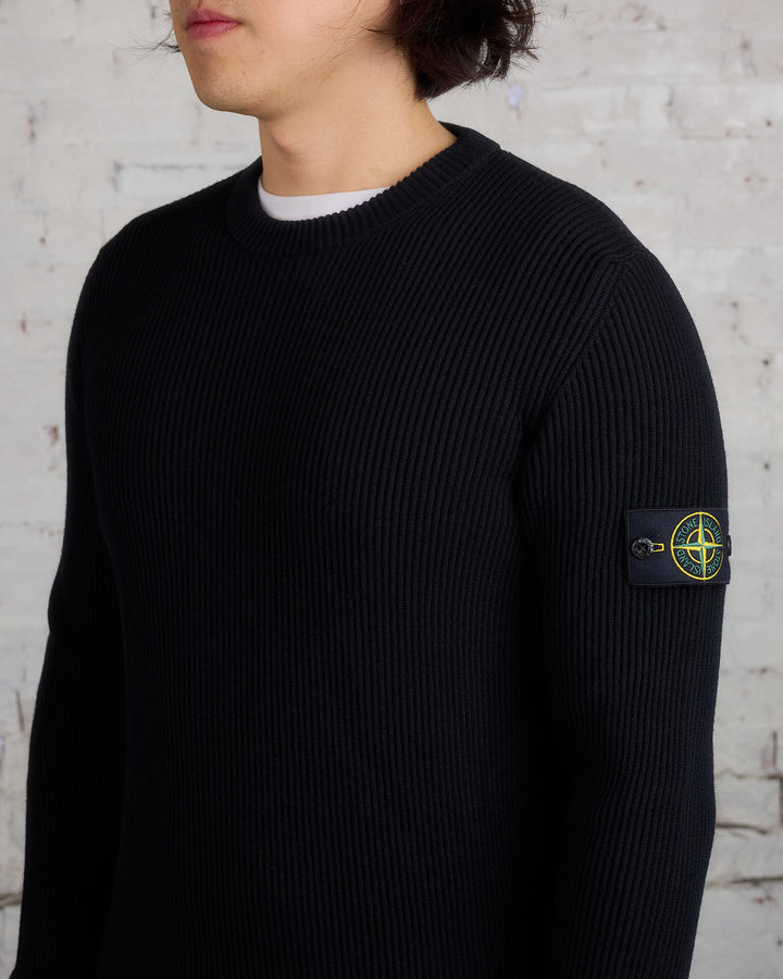 Stone Island RWS Full Rib Wool Sweater Black