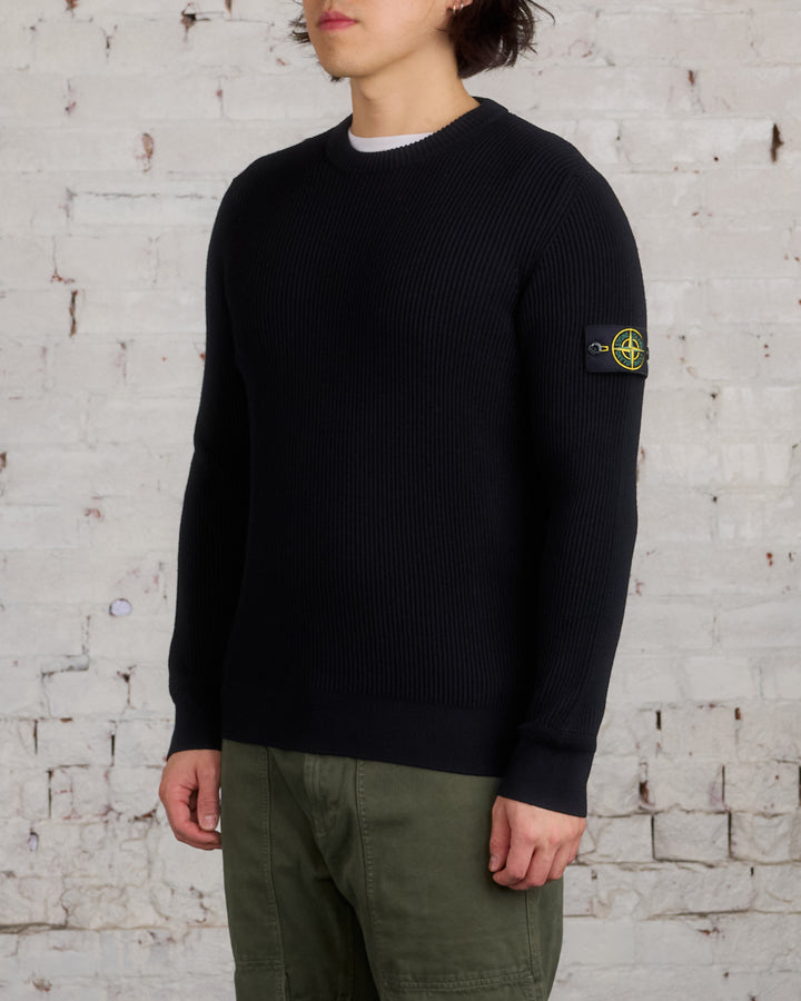 Stone Island RWS Full Rib Wool Sweater Black