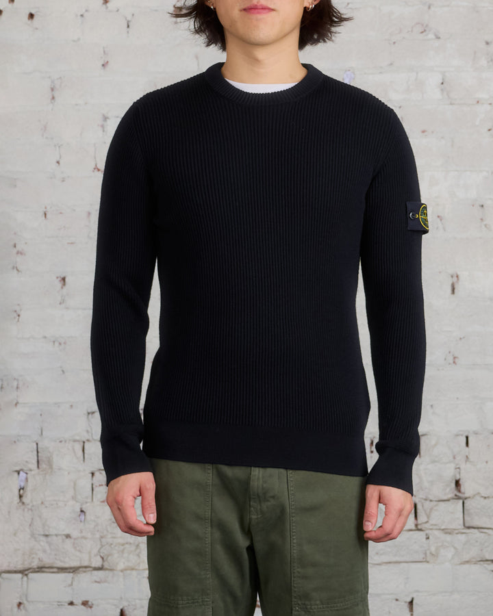 Stone Island RWS Full Rib Wool Sweater Black