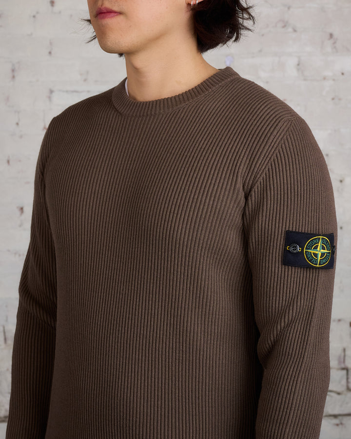 Stone Island RWS Full Rib Wool Sweater Walnut