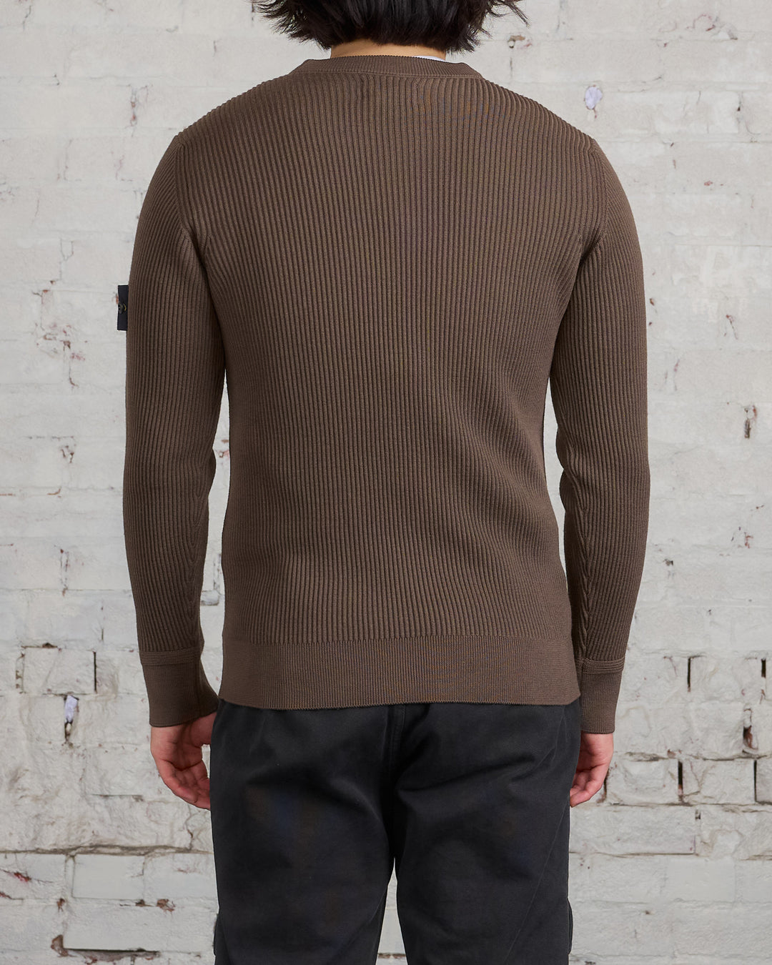 Stone Island RWS Full Rib Wool Sweater Walnut