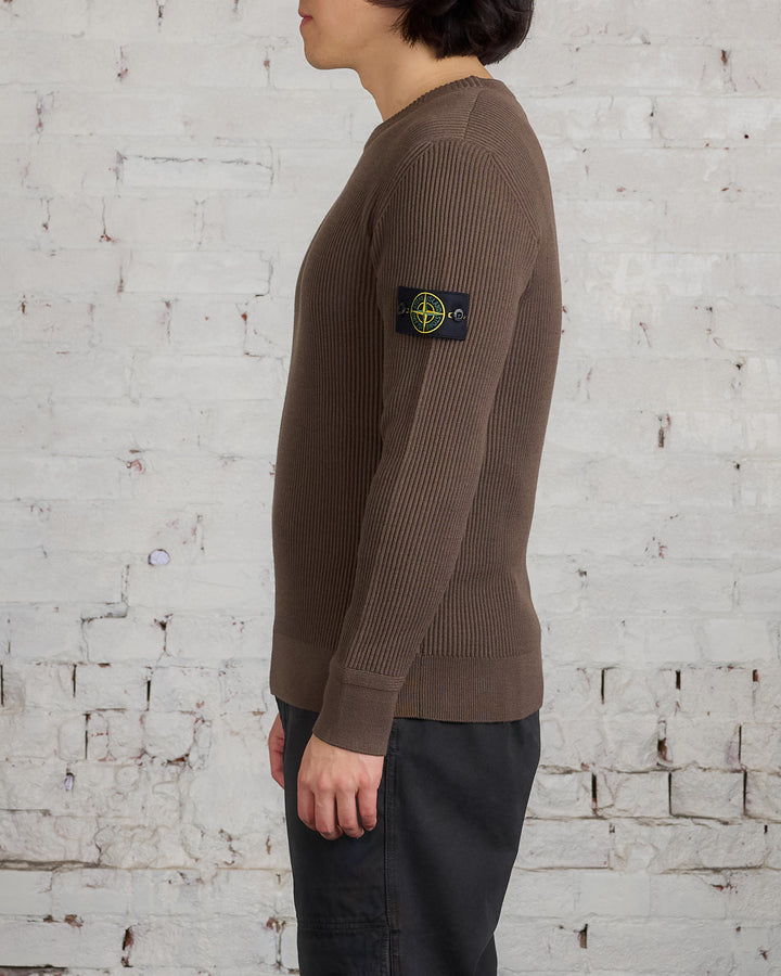 Stone Island RWS Full Rib Wool Sweater Walnut