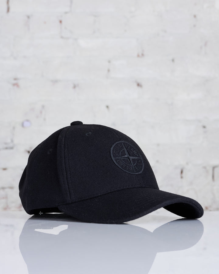 Stone Island Raised Embroidery Cap Black