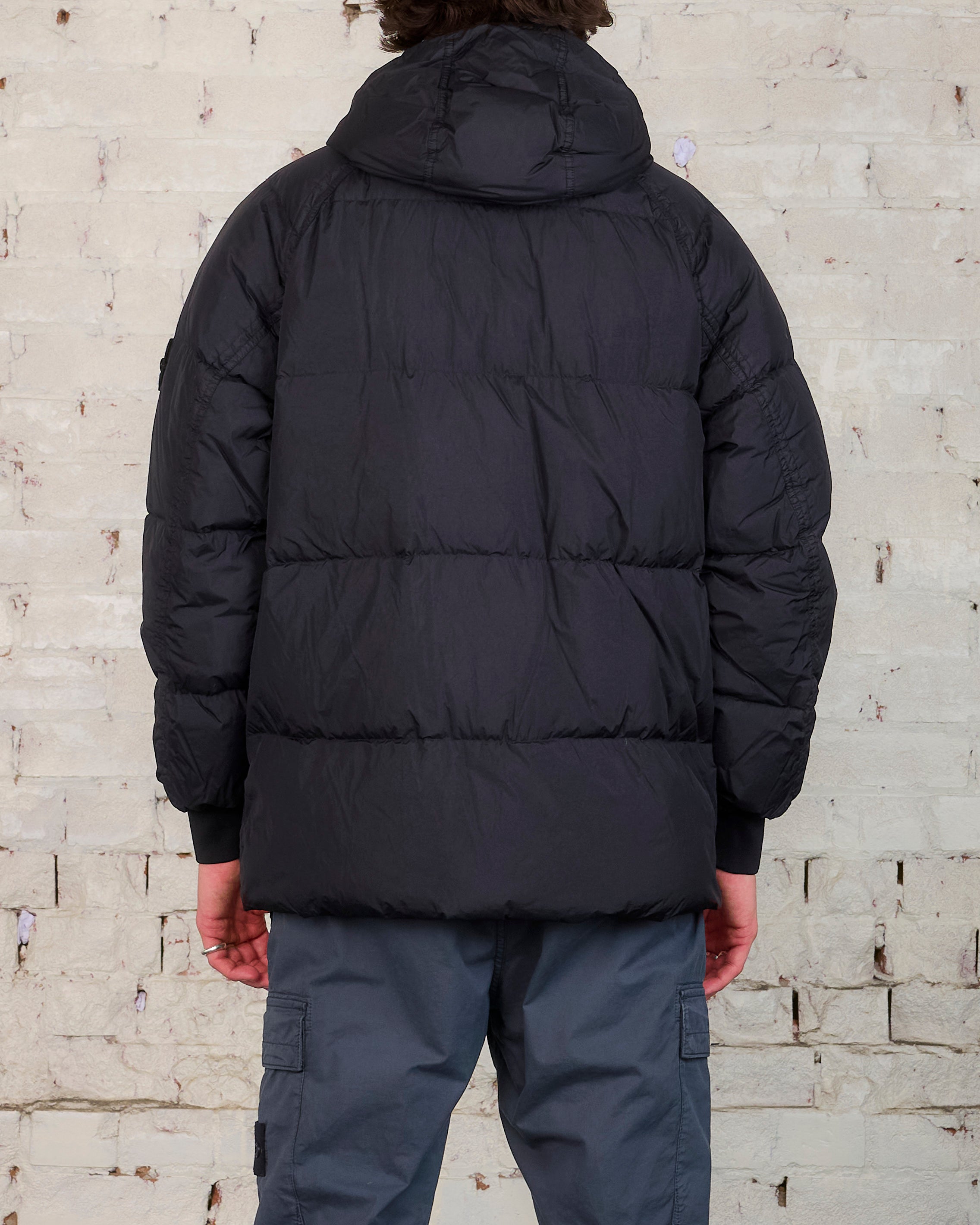 Stone Island Recycled Crinkle Reps Down Jacket Black