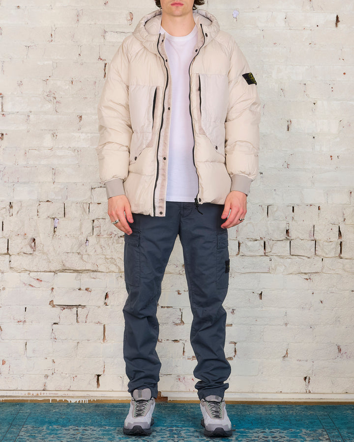 Stone Island Recycled Crinkle Reps Down Jacket Plaster