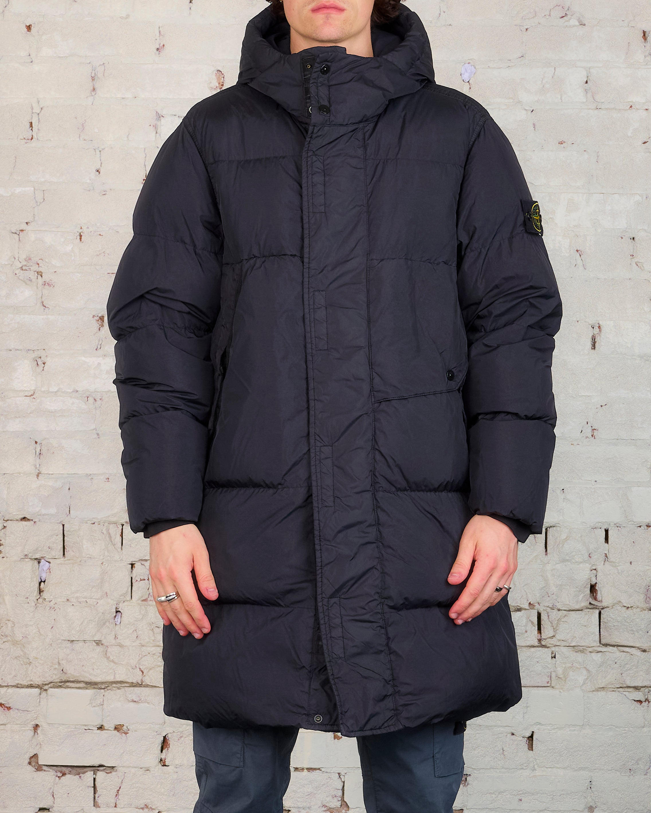 Stone island crinkle reps ny down jacket top black