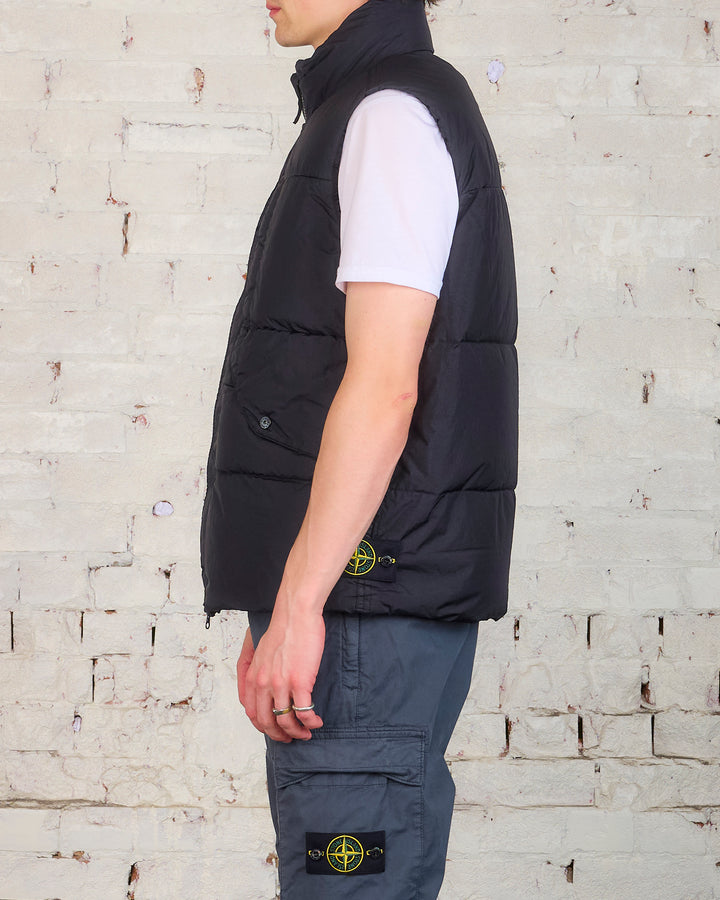 Stone Island Recycled Crinkle Reps Down Vest Black