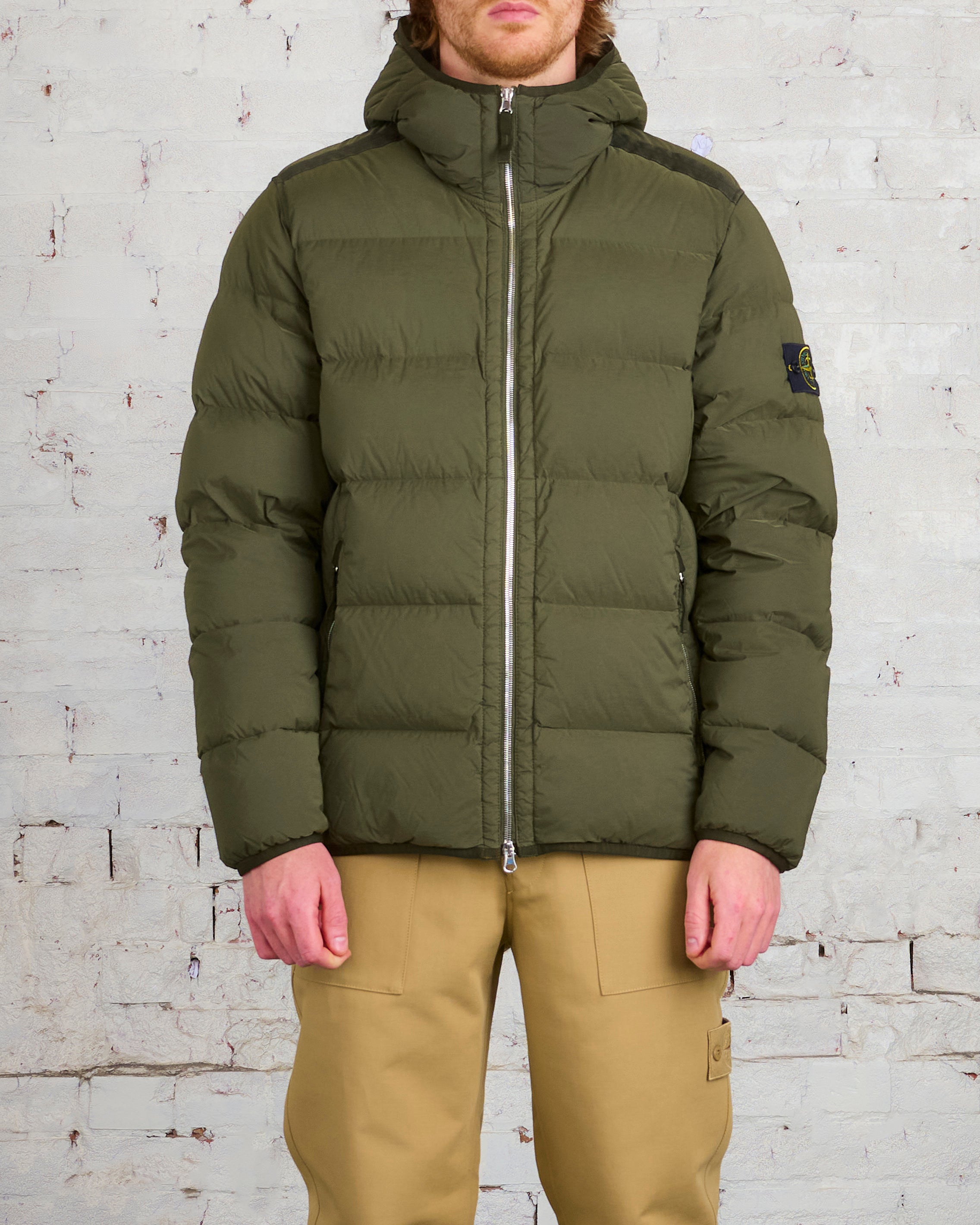 Stone island hotsell khaki puffer jacket