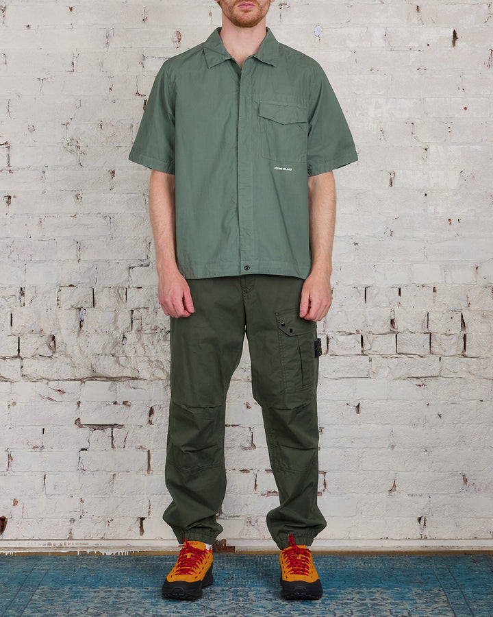 Stone Island Short Sleeve Wordmark Overshirt Musk