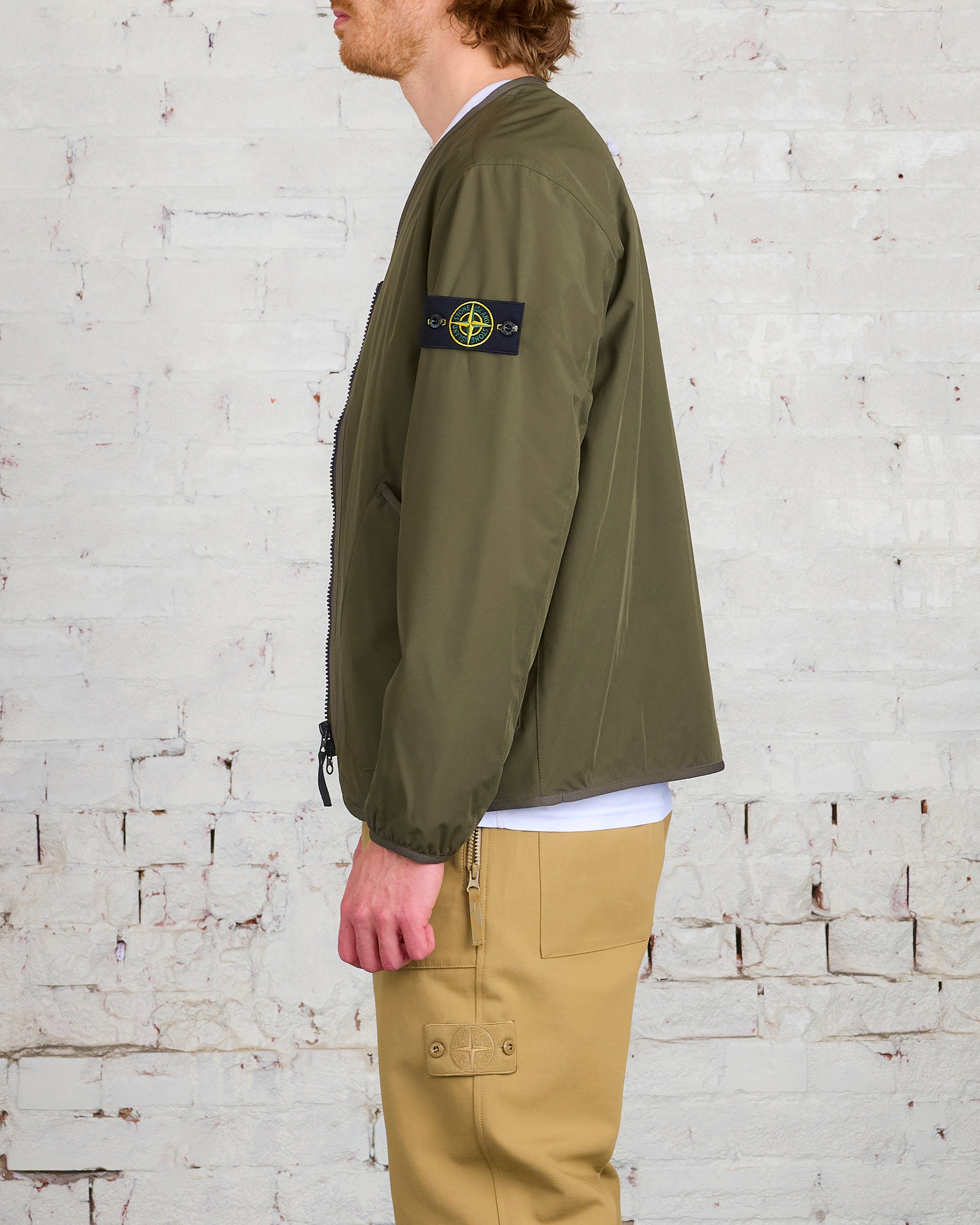 Stone island soft hotsell shell jacket olive