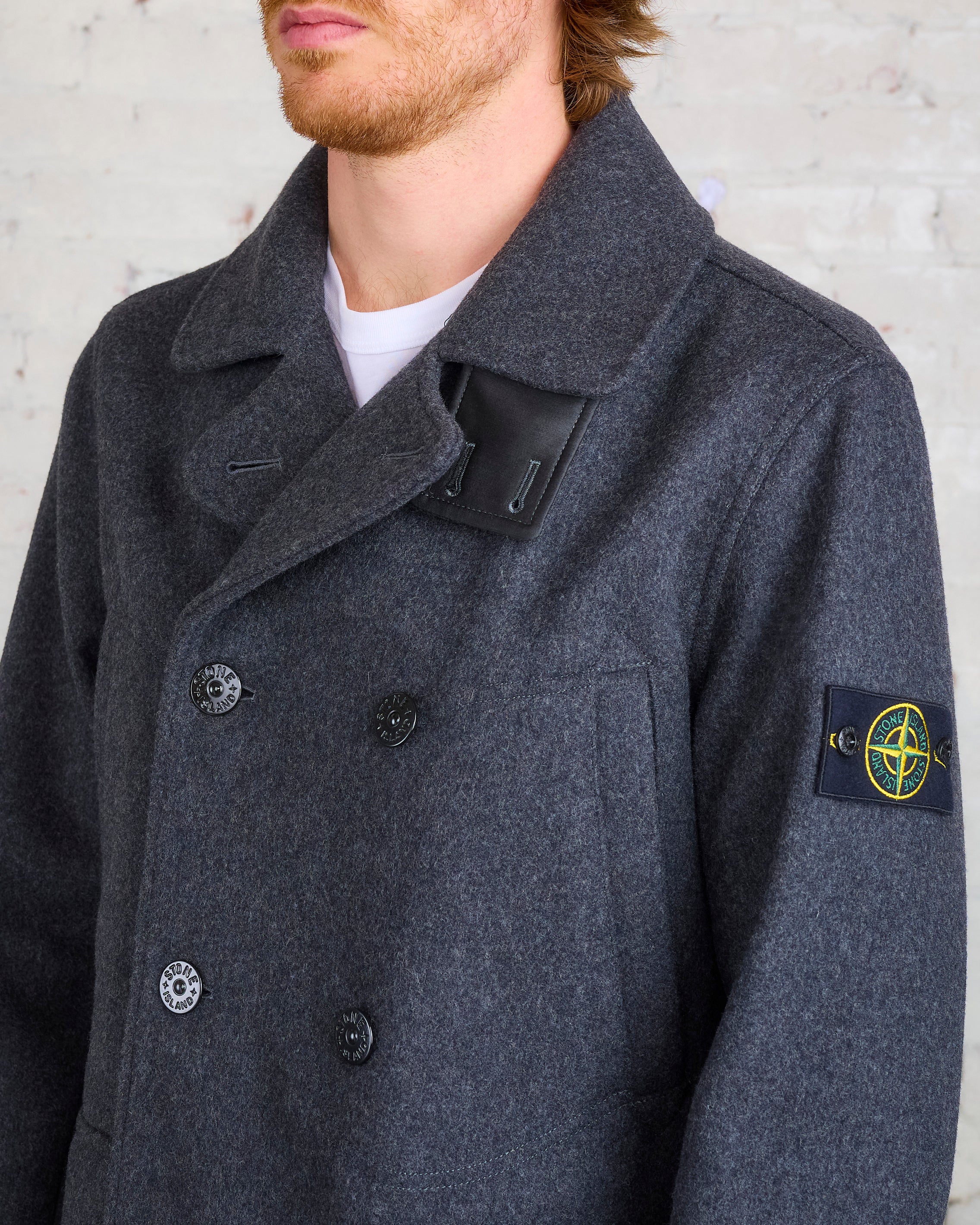 Stone island clearance double breasted coat