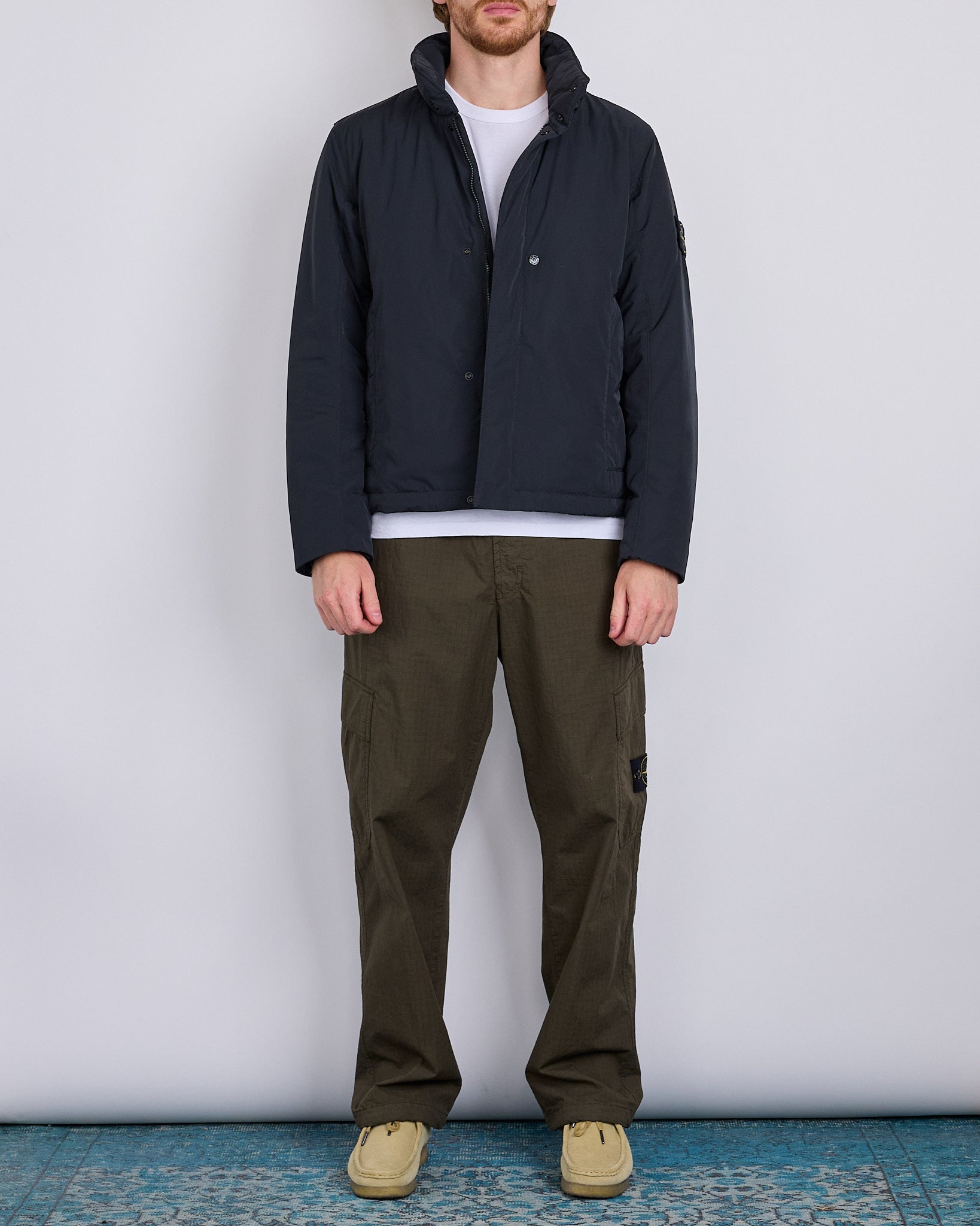 Stone Island Stand Collar Micro Twill Jacket Black – LESS 17