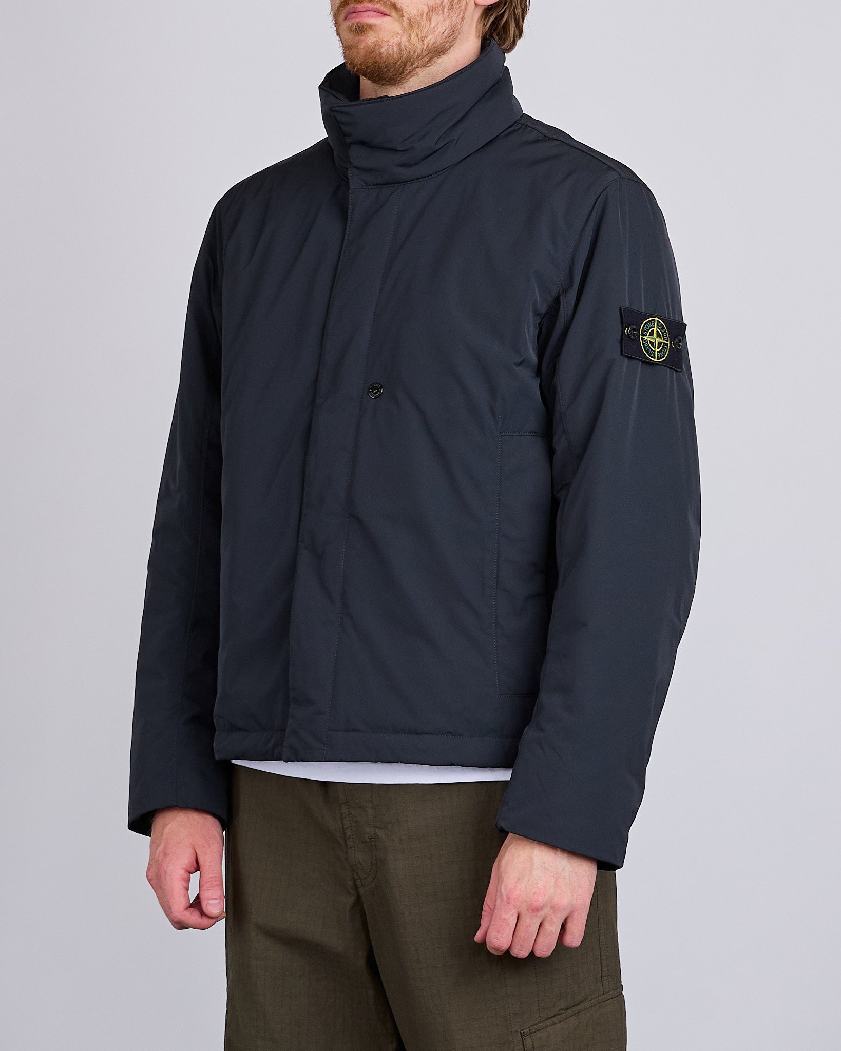 Stone Island Stand Collar Micro Twill Jacket Black – LESS 17